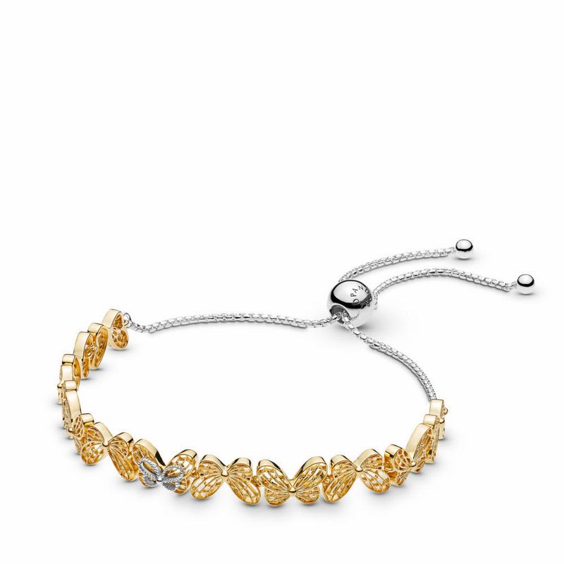 Pandora Shine™ Openwork Butterflies Sliding Bracelet Silver Egypt YJ1835674